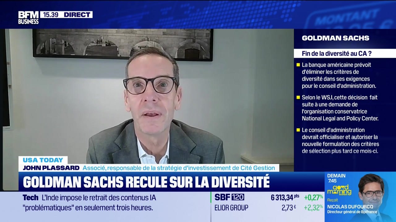USA Today : Goldman Sachs envisage de retirer la diversité de ses critères de sélection, par John Plassard - 17/02