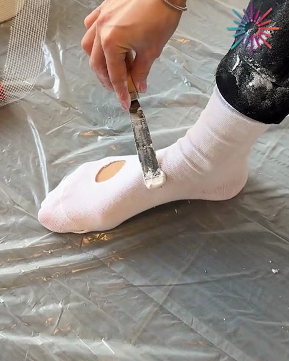 Fixing walls or... customizing socks 👀