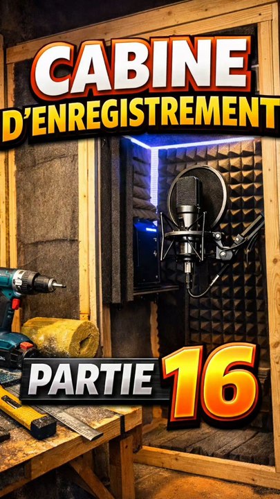 Nouvelle etape dans la fabrication de ma cabine d'enregistrement avec la réalisation du contour de la fenêtre.