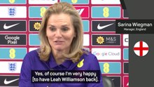 Wiegman happy to have Lionesses captain Williamson back