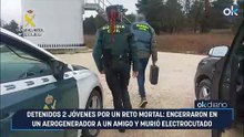 Detenidos 2 jóvenes por un reto mortal: encerraron en un aerogenerador a un amigo y murió electrocutado