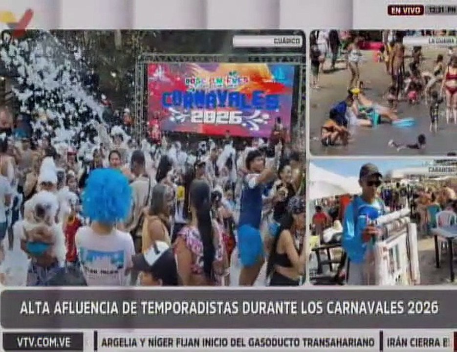 Guariqueños disfrutan de los Carnavales por la Paz 2026 en el balneario El Castrero