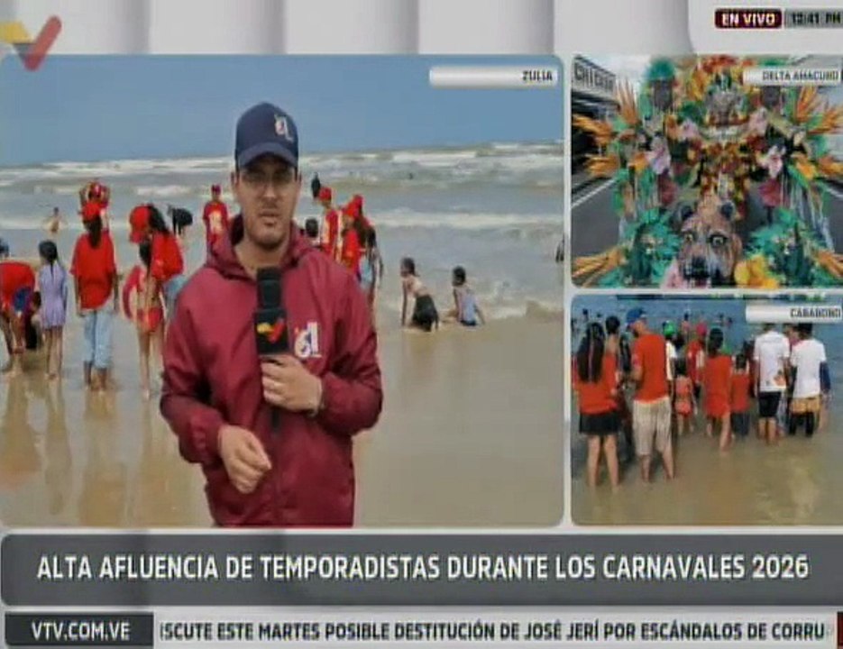 Temporadistas disfrutan en familia del asueto de Carnaval 2026 en las playas zulianas