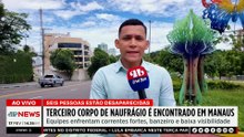 Equipes encontram 3º corpo de naufrágio em Manaus