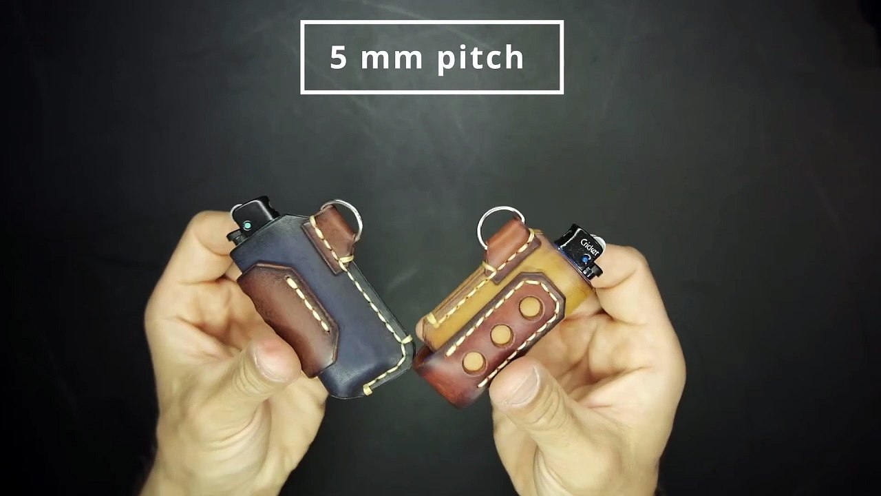 Leather keychain case
