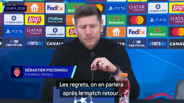 Monaco - Pocognoli : "Les regrets, on en parlera après le match retour"