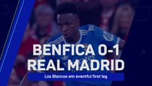 Real Madrid win eventful Champions League clash at Benfica