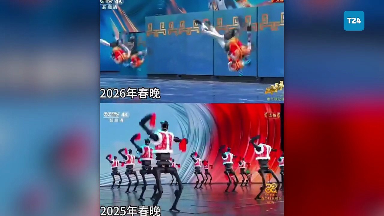 Çin devlet televizyonunda dans eden robotlar bir yılda gelişti: Takla atıp dövüş sanatları sergiliyorlar