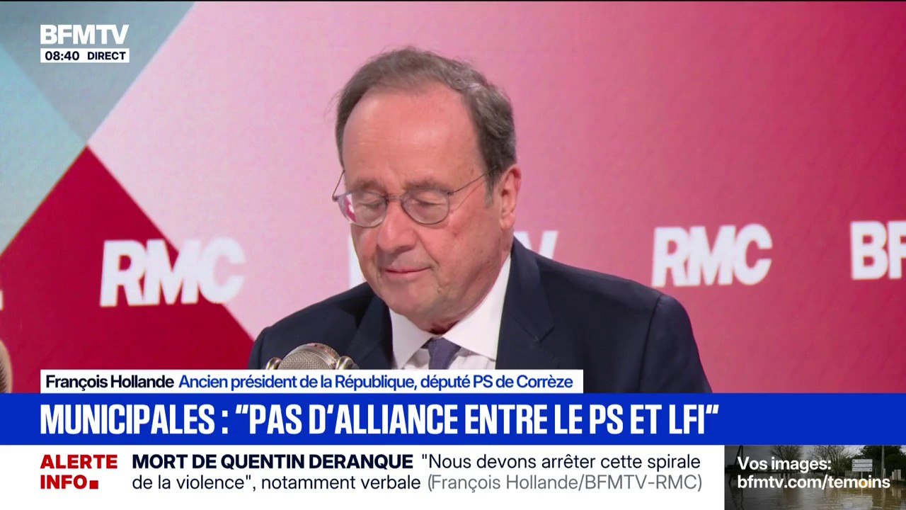 François Hollande fait la "promesse" que "Jean-Luc Mélenchon ne sera pas au deuxième tour" de l'élection présidentielle