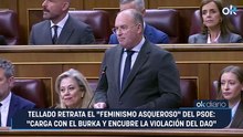 Tellado retrata el "feminismo asqueroso" del PSOE: "Carga con el burka y encubre la violación del DAO"