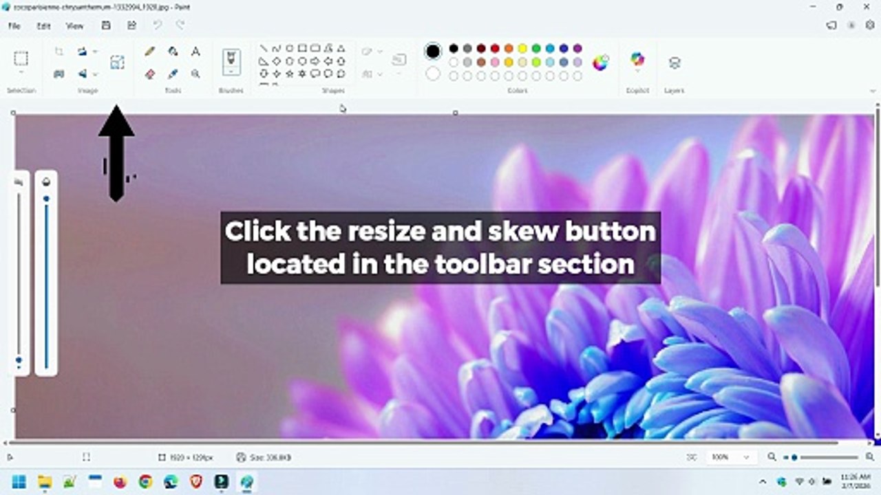 How to resize an image in Windows 11 using Microsoft Paint