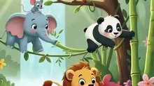 cartoon of jungle animals