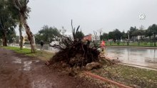 Mersin’de fırtına ve sağanak hayatı felç etti
