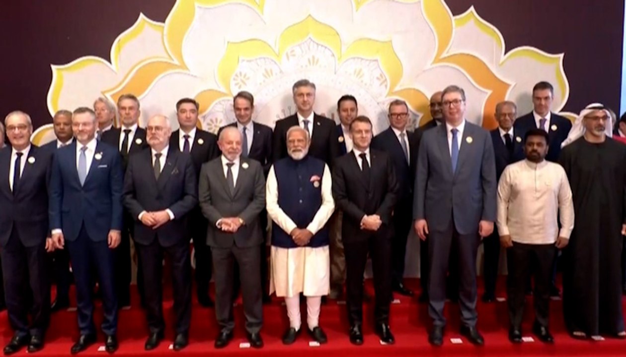 PM Modi Joins Macron, Lula for Family Photo at India AI Impact Summit