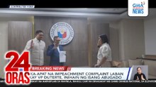 Ikaapat na impeachment complaint laban kay VP Duterte, inihain ng isang abugado | 24 Oras