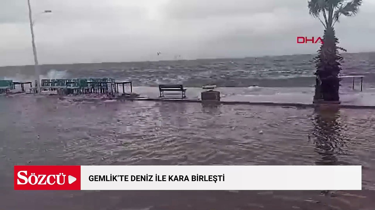 Gemlik'te deniz ile kara birleşti