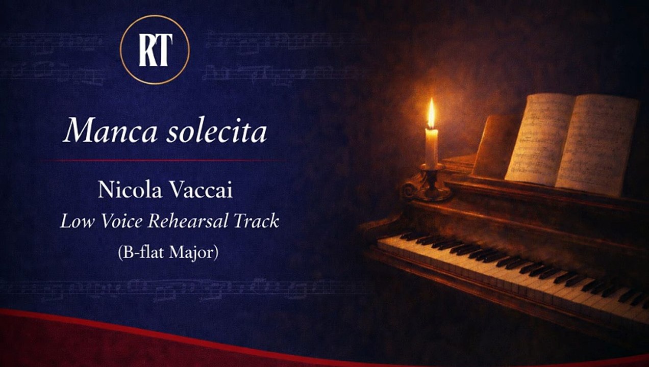 Manca Solecita ( Vaccai | La scala ) Low voice rehearsal track B-flat Major