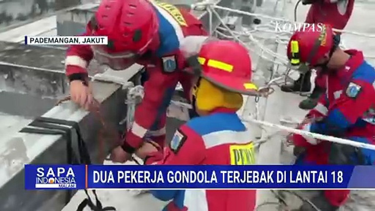 Dramatis! Detik-Detik Penyelamatan 2 Pekerja Gondola yang Terjebak di Lantai 18 | SAPA MALAM