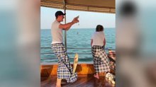 Sinner e Alcaraz a pesca con Medvedev e Rublev a Doha: il video