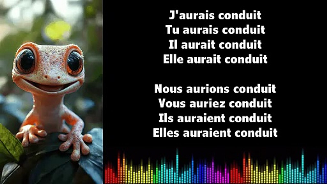 ♫ Apprendre la conjugaison en chantant ♫  I CONDUIRE I Conditionnel Passé_
