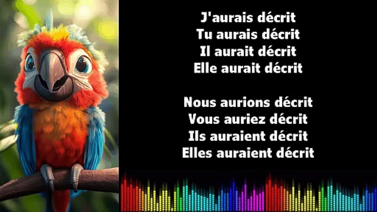 ♫ Apprendre la conjugaison en chantant ♫  I DÉCRIRE I Conditionnel Passé_