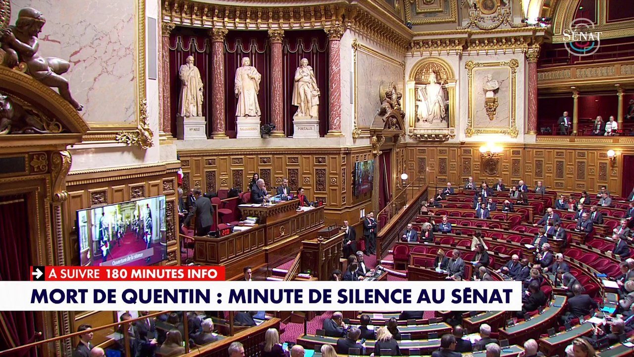 Sénat : une minute de silence en hommage à Quentin Deranque