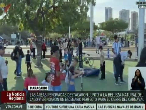 Áreas públicas rehabilitadas y la belleza del Lago de Maracaibo fueron el escenario perfecto para los Carnavales