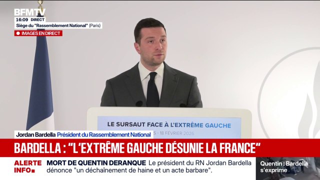 Mort de Quentin à Lyon: l'extrême gauche n'hésite plus à désunir la société française , affirme Jordan Bardella