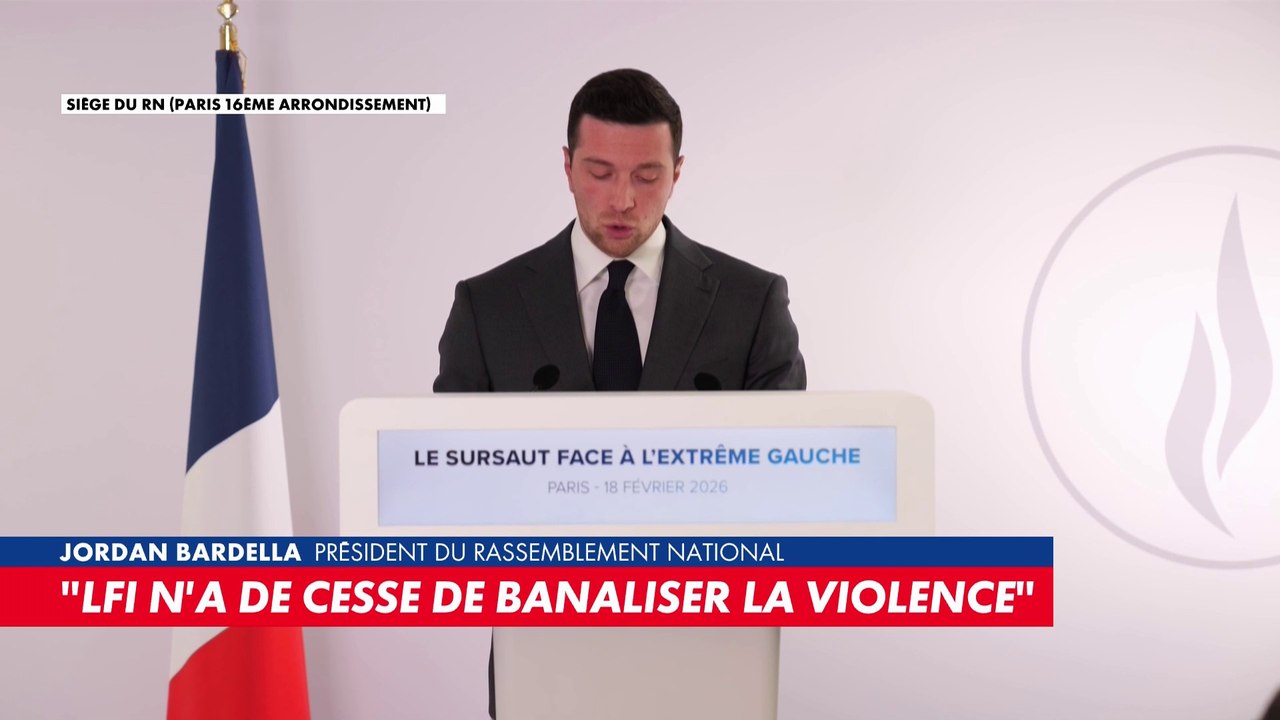 Jordan Bardella appelle Raphaël Arnault à démissionner de ses fonctions de député