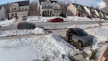 Rhythmically Melting Roof Snow Aims for Parked Car