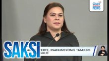 VP Sara Duterte, inanunsyong tatakbo siyang pangulo | Saksi