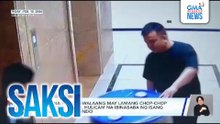 Drum na pinaniniwalaang may lamang chop-chop na labi ng lalaki, hulicam na ibinababa ng isang Tsino mula sa condo | Saksi