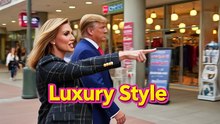 trump visit to a shopping mall with a girl