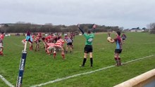 Hooker Harvey Cholwill scoring Bude's third and match-clinching try against Bideford on Saturday. Video courtesy of Bude RFC