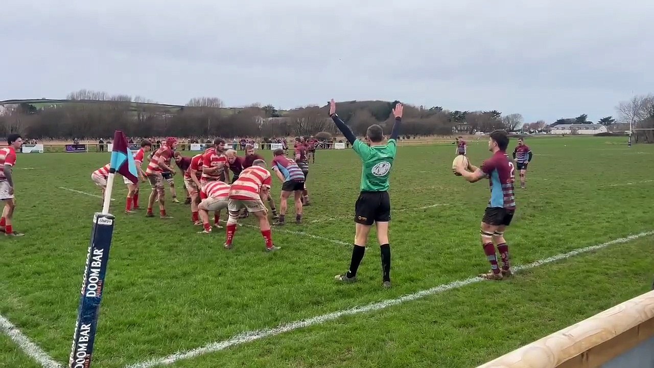 Hooker Harvey Cholwill scoring Bude's third and match-clinching try against Bideford on Saturday. Video courtesy of Bude RFC