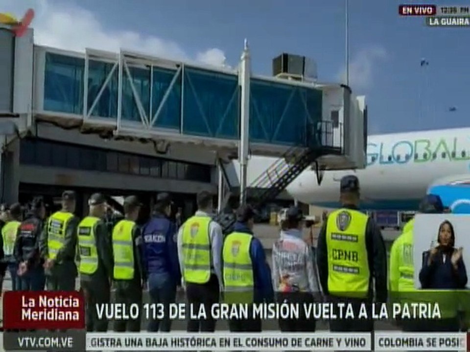 La Guaira | Arriba al país el vuelo N° 113 de la Gran Misión Vuelta a la Patria