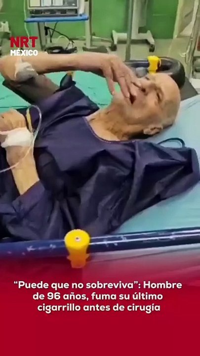 🚬⏳ Con 96 años de edad y tras 80 años fumando, un hombre decidió encender un último cigarrillo antes de ingresar al quirófano. “Puede que no sobrev1va”, expresó.