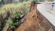 Messina, la terra cede ancora: scompare un tratto della Provinciale 45 che collega la città alla zona delle 4 Masse