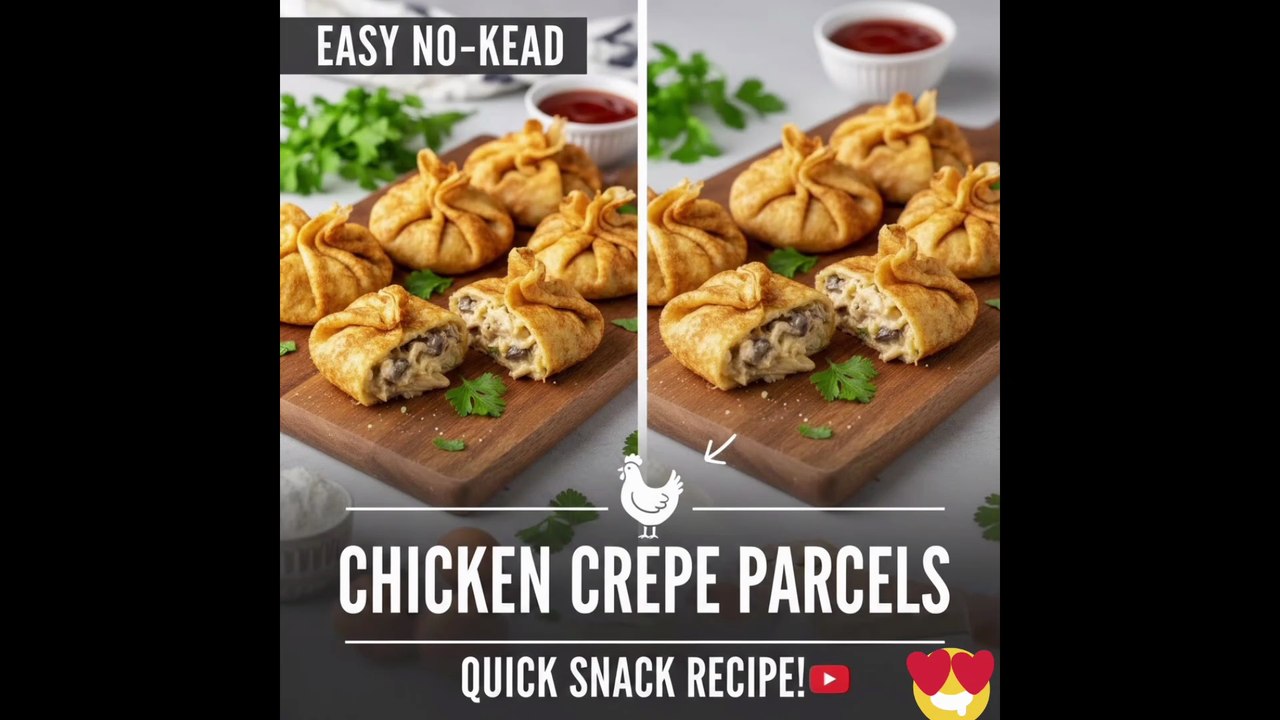 How to Make Chicken Crepe Parcels: Easy No-Knead Chicken Snack Recipe