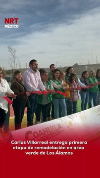 🌳🏗️ El alcalde de Monclova, Carlos Villarreal Pérez, realizó la entrega de la primera etapa de remodelación del área verde en la colonia Los Álamos, espacio que fue dignificado para beneficio de las familias del sector.