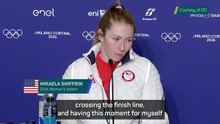 Shiffrin fights back tears after winning long-awaited Winter Olympic gold