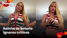 Virginia posta look para apuração com as cores da Grande Rio e presente de Vini Jr: 'O gato me deu'