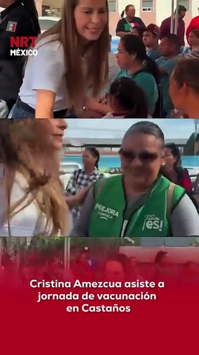 📍 La secretaria de Turismo de Coahuila, Cristina Amezcua, acompañó a la alcaldesa de Castaños en la campaña de vacunación que se lleva a cabo en el municipio.