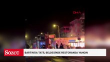 Bartın'da tatil beldesinde restoranda yangın