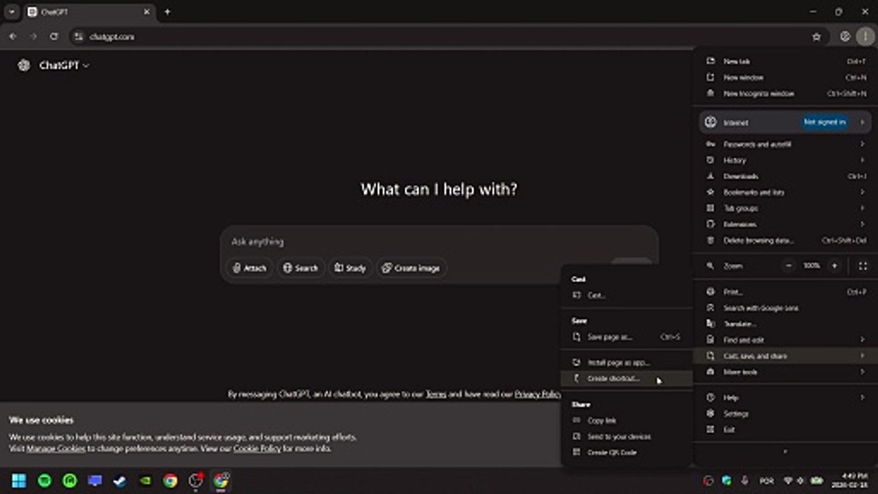 How to Create ChatGPT Desktop Shortcut on Windows PC