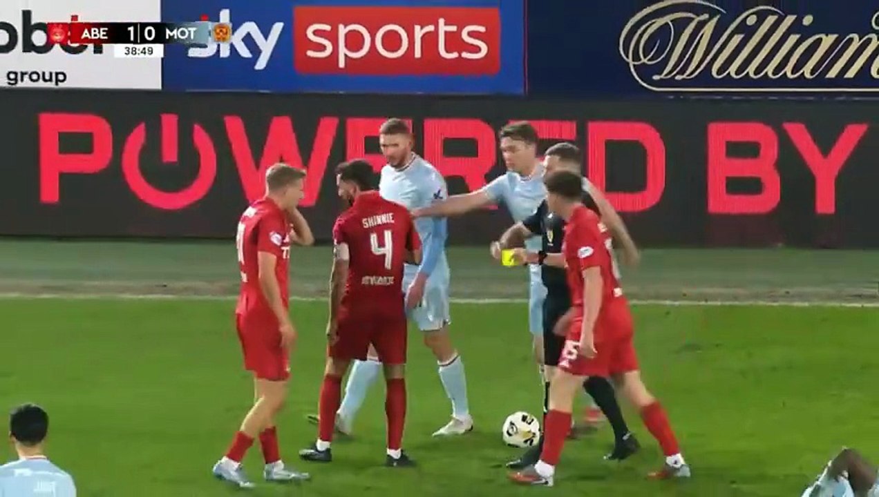 Aberdeen Vs Motherwell 1 half Scottish Cup Last 16