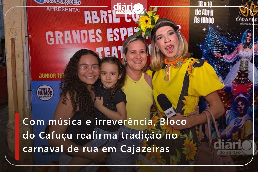 Com música e irreverência, Bloco do Cafuçu reafirma tradição no carnaval de rua em Cajazeiras