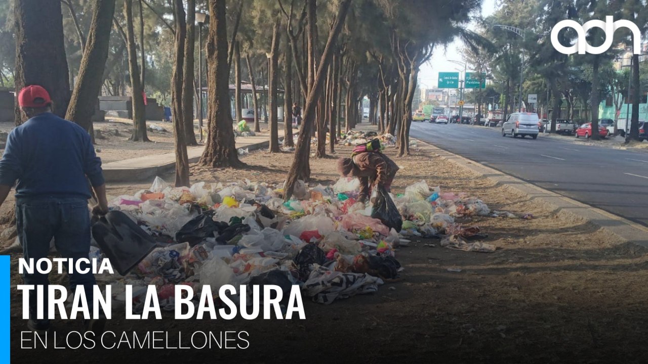 Camellones del Canal Río Churubusco se convierten en basurero clandestino