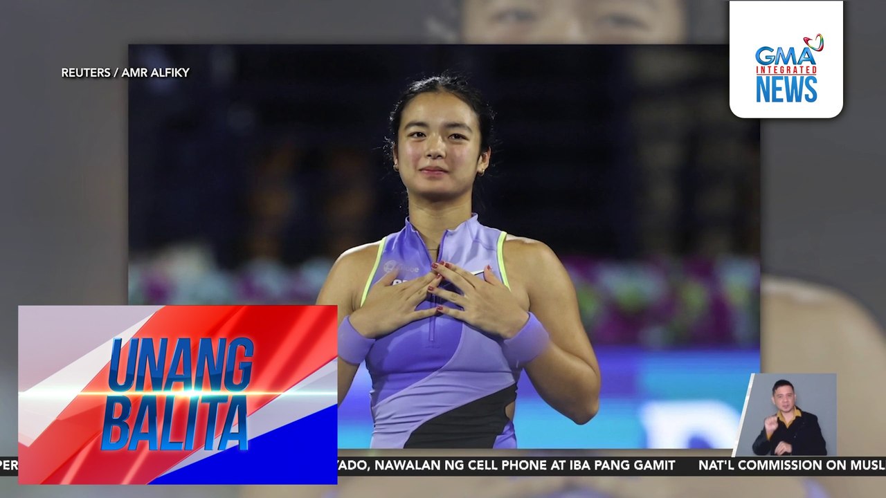 PH tennis star Alex Eala, pasok na sa Dubai Tennis Championships Quarterfinals | Unang Balita