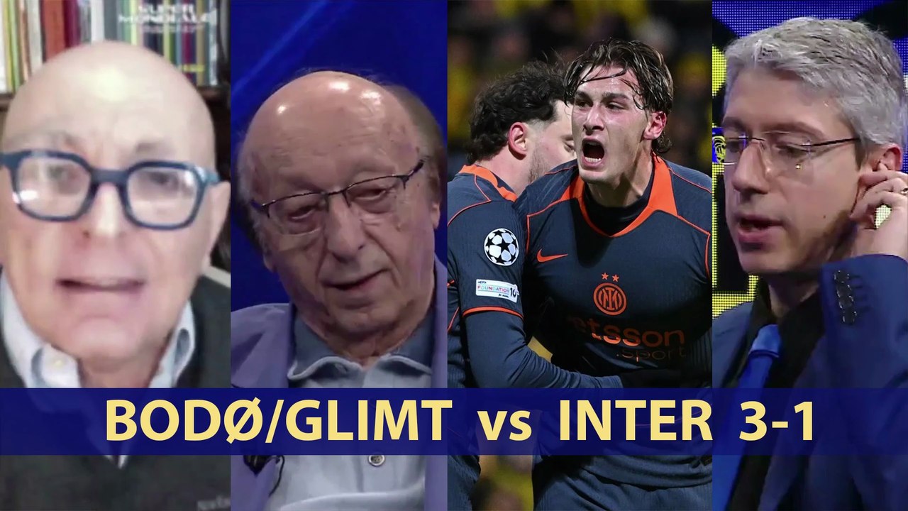 Bodø/Glimt-Inter 3-1 * Marcello Chirico: serata peggiore per il Milan, l'Inter può ancora recuperare con il Bodø * Luciano Moggi: Barella si è perso.